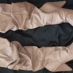 PLATINUM GLAM Rhinestone Slouch boots