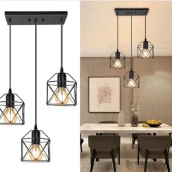 3-Light Hanging Pendant Light Fixture