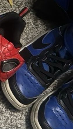 Blue and Black Toddler High Top Left