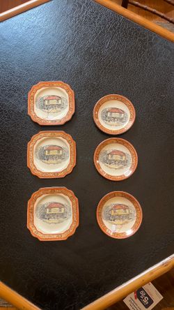 Adams England Decorative Dessert Plates- Vintage