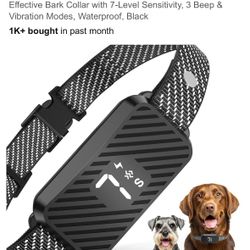 Dog Bark Collar for Large Medium Small Dogs, Rechargeable No-Bark Collar, Smart Barking Collar, Effective Bark Collar with 7-Leve