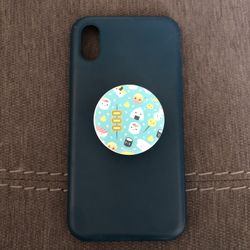 iPhone X Case W/ Pop socket 
