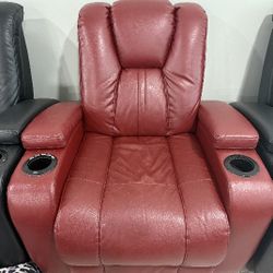 King vale court dual power recliners 2- black recliners! 1-Red recliner! Excellent condition! *** $299 Each Recliner** Today  Only ***