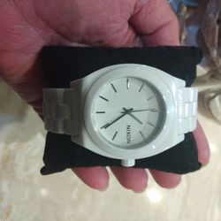 Nixon White Ceramic Time Teller  Watch