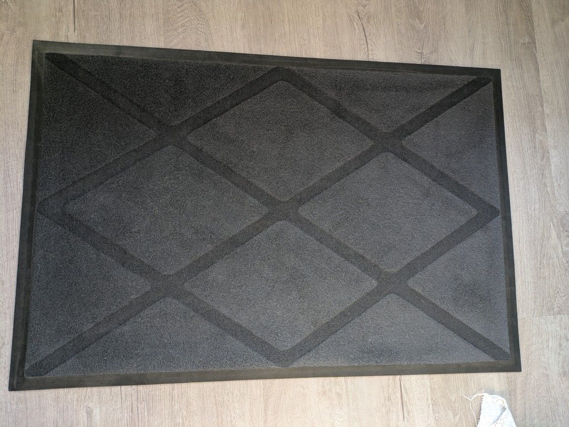 2 IKEA OKSBY Gray Door Mats 2' x 2'11"