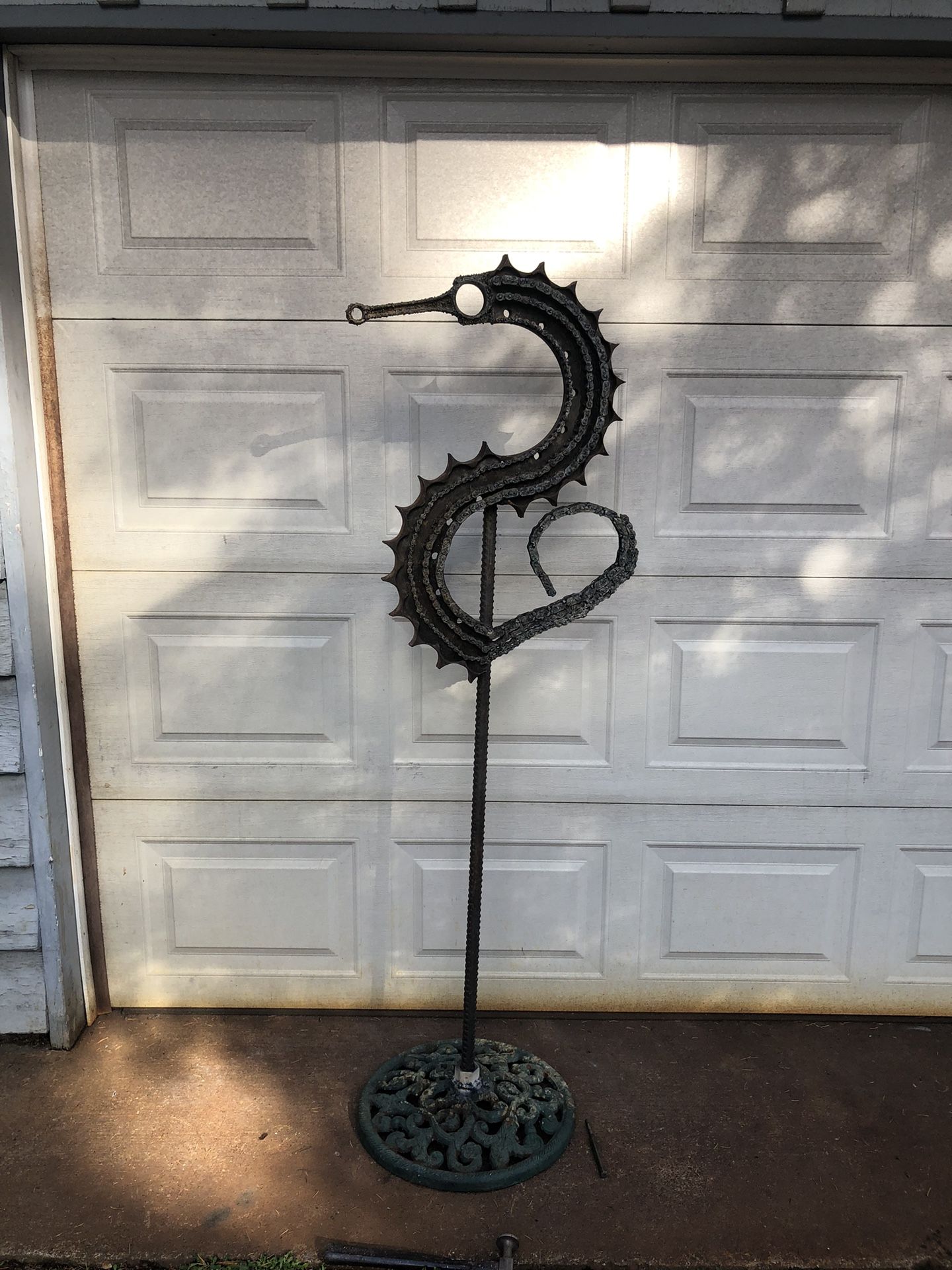 Welded Seahorse Yard Art