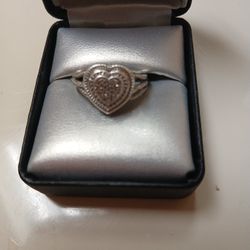 Stirling Silver Double Hearted Ring