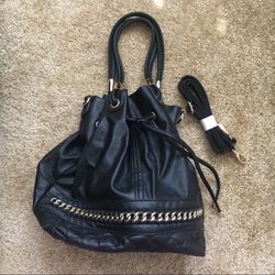 Just Fab Black Shoulder/Tote Bag/Purse 