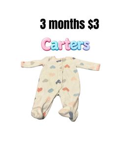 Carter's Baby Footed Sleeper 3 Months excellent condition 💖💖042426 M19