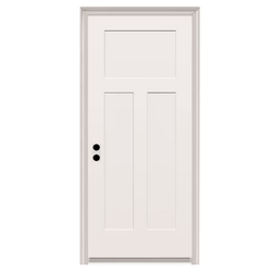 MMI DOOR 36"x 90" 3-panel Craftsman Right Hand Primed Prehung Door