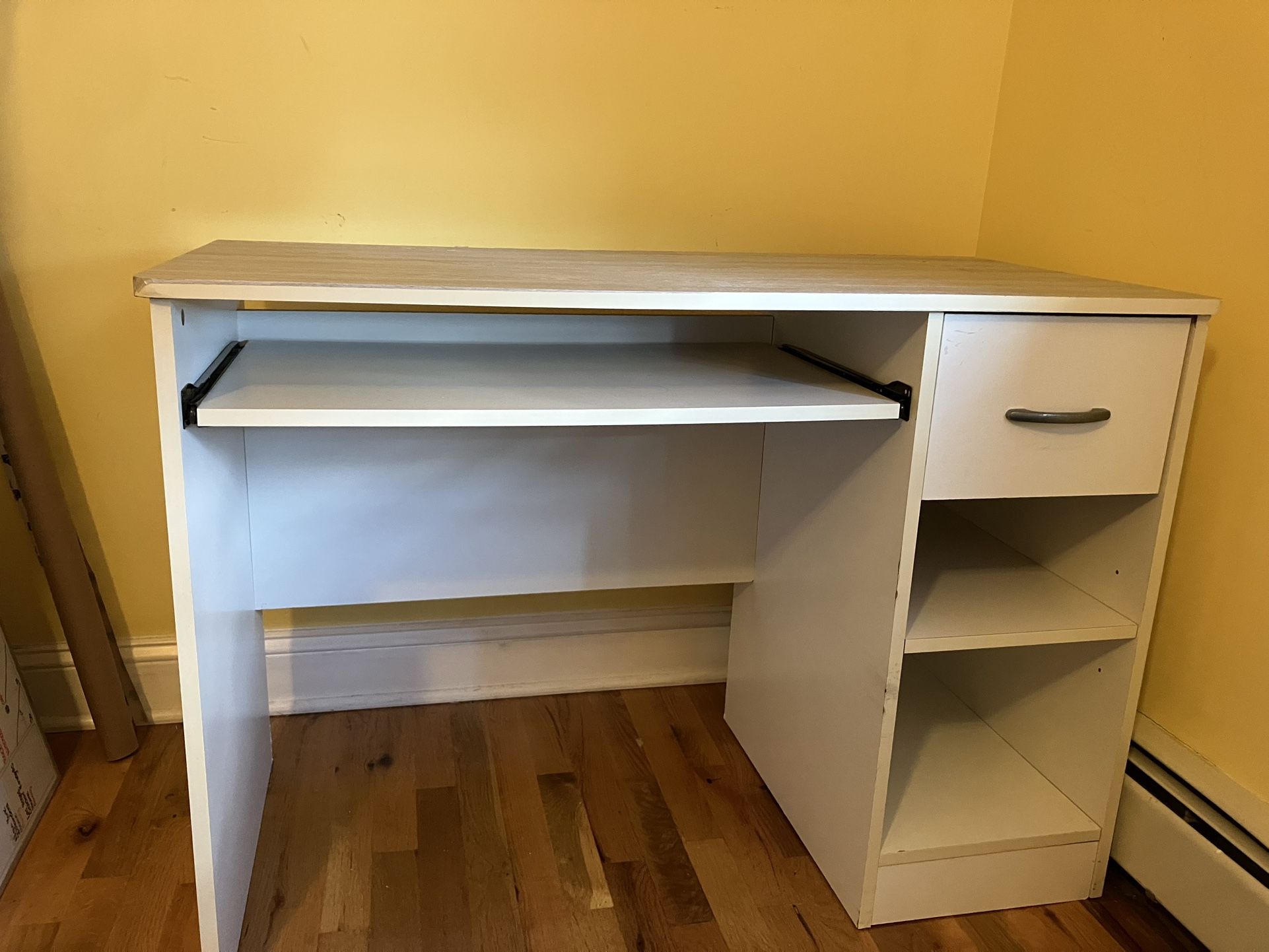 Desk - White With Chair Included