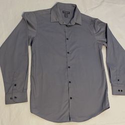 Van Heusen Long Sleeve Grey Shirt (flex) Sz 14/16 Kids 