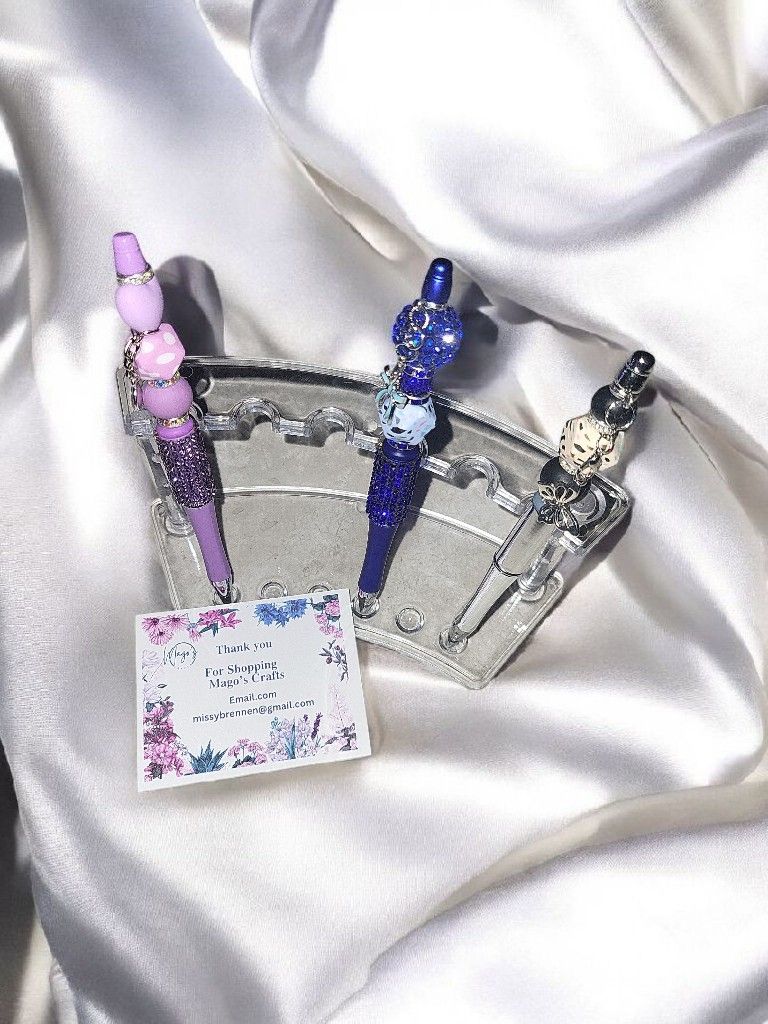 Designer Beaded Pens W/Charms