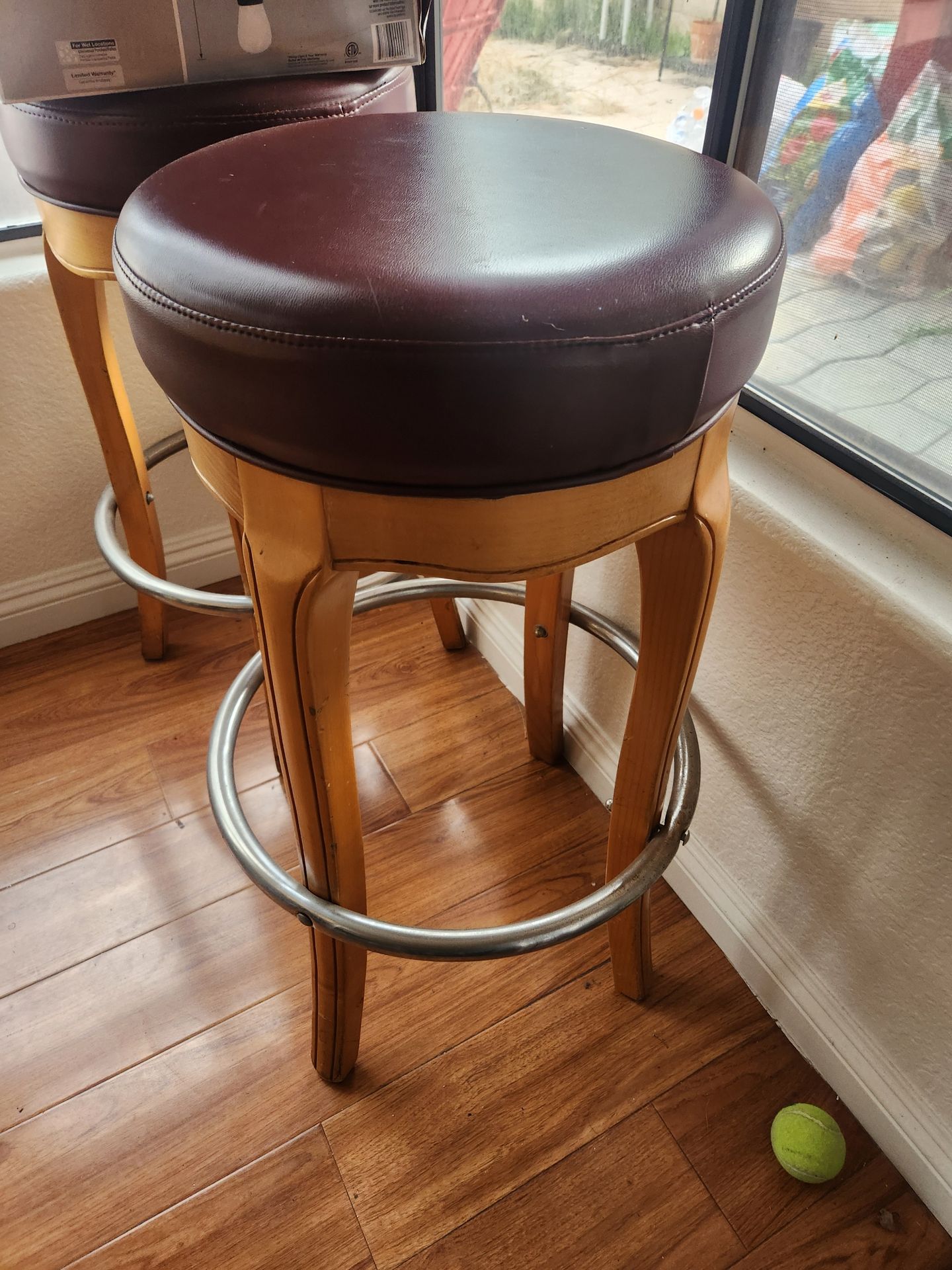 Set of wooden stools