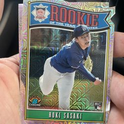 Roki Sasaki La Dodgers Rookie Pitcher Baseball Card 