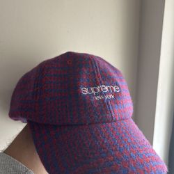  Supreme Harris Tweed Classic Logo 6-Panel 'Royal Multi'