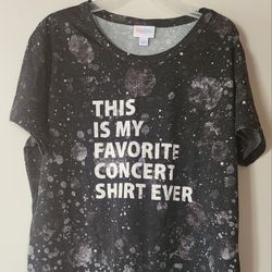 LULAROE LARGE BLACK  SHORT SLEEVE 
