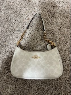 white coach bag