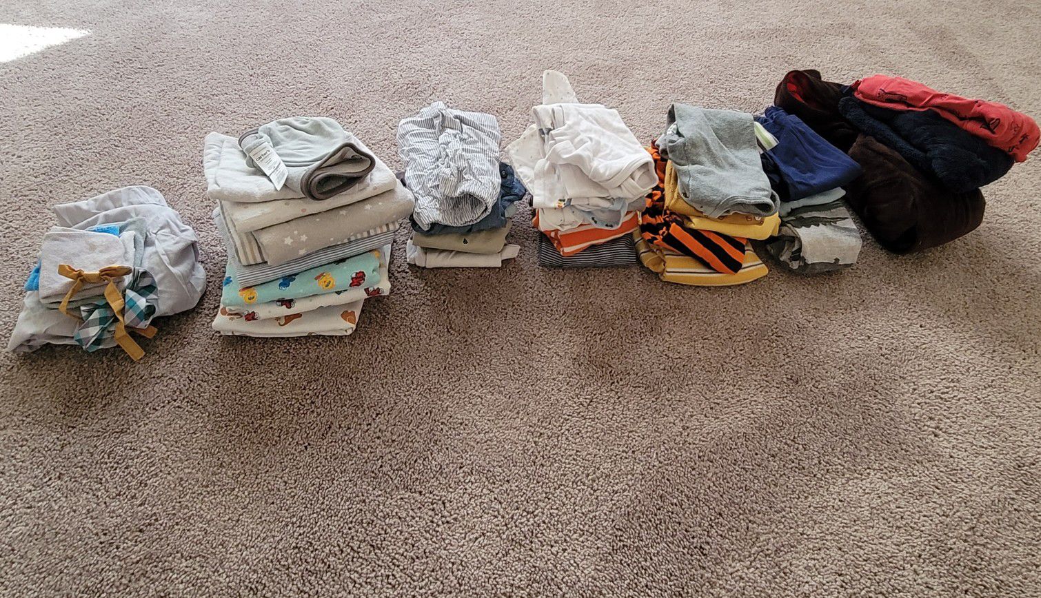 Baby Clothes, Hats, And, Receiving Blankets