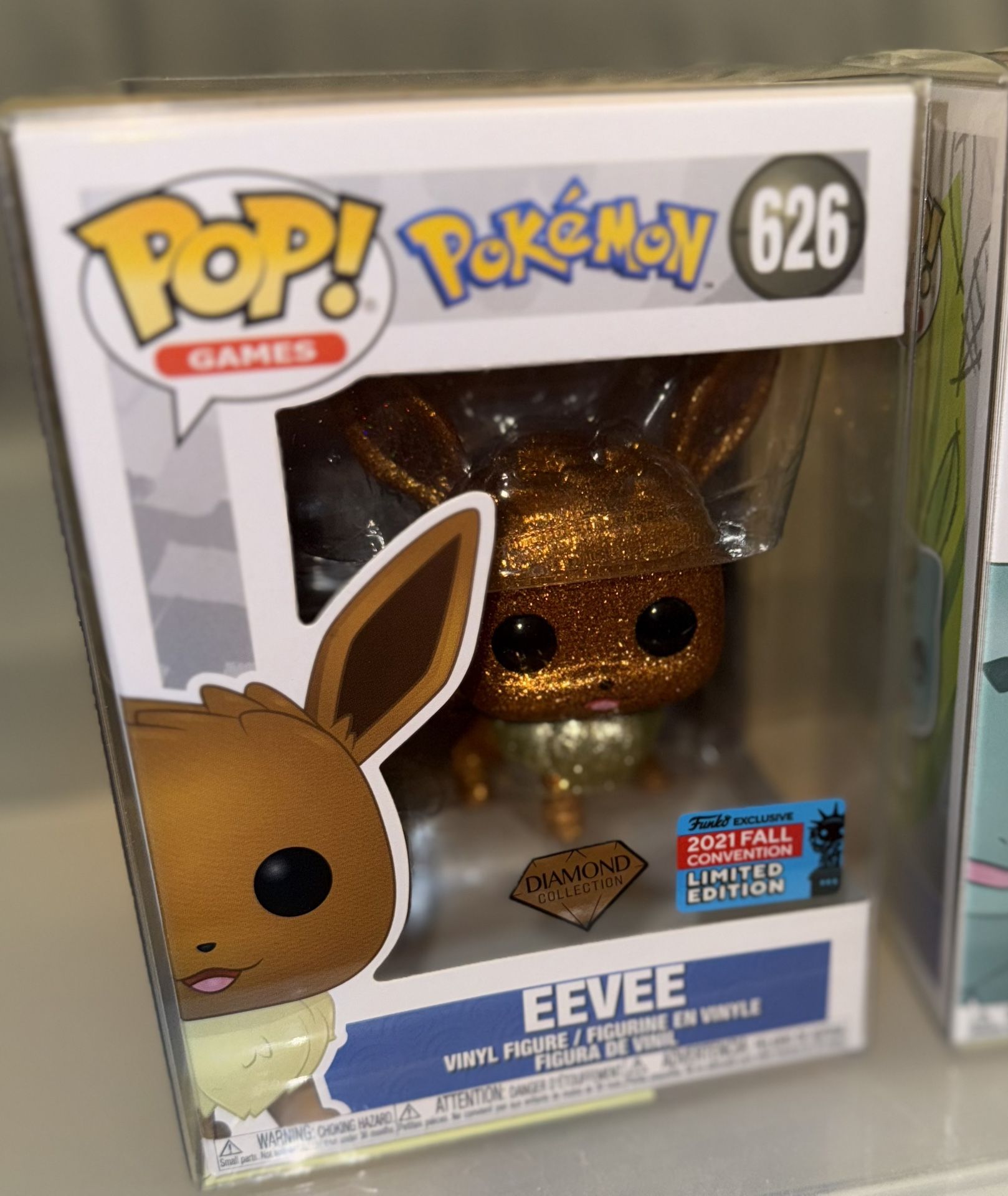 Funko Pop! Vinyl Figure: Pokemon - Eevee #626 (Diamond Collection) 2021 Fall Convention Exclusive Limited Edition