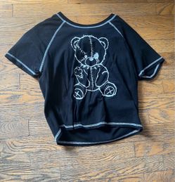 Teddy Bear Crop Top T shirt