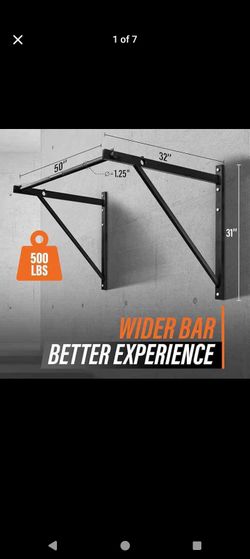 Yes4All Heavy Duty Wall Mounted Pull Up Bar – Multi-Grip Pull Ups / Pull Up Bar Ceiling Mount / Joist Mount for Home Gym
