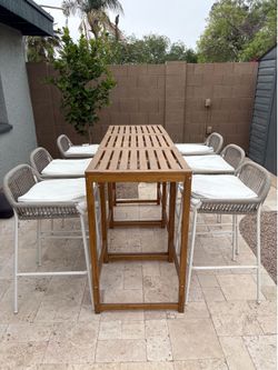 IKEA NÄMMARÖ Bar Table and 6 SEGERÖN Bar Stools