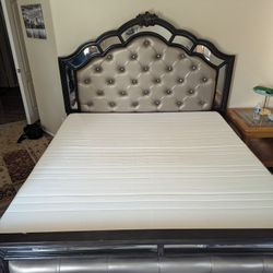 King Sized Bed Frame And Mattress.
