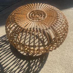 Faux Rattan Indoor/Outdoor Ottoman/center Table /plant Stand 