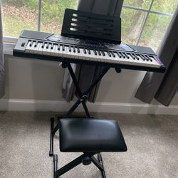 Black RockJam Keyboard And Stool