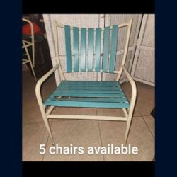 Chairs Pool Outdoor Patio vintage Aluminum Turquoise garden armchairs Samsonite Light $10 each 5 available Retro Vintage