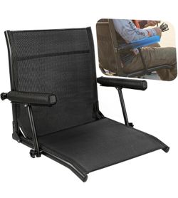 Mesh Fishing Boat Seat, Upgraded Armrest, Breathable Wearproof Mesh Fabric, with Thick Aluminum Frame, Balances Comfort and 350 LBS Weight Capacity, 9