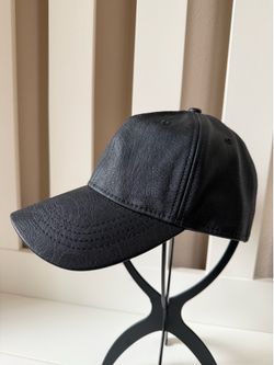 Abercrombie & Fitch leather unisex Adjustable black cap never worn