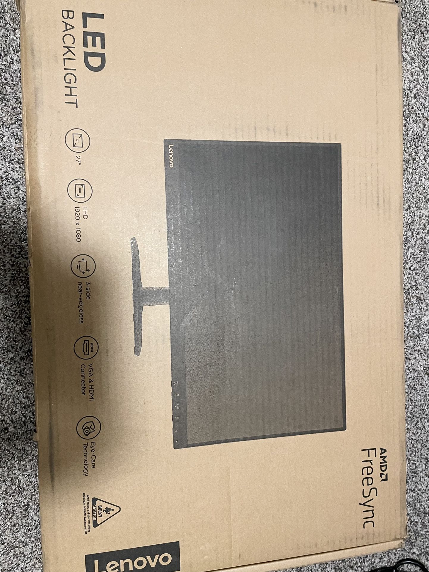 Brand New Lenovo D27-30 Monitor, LED