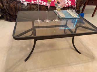 Glass Top Metal Coffee Table or end tables