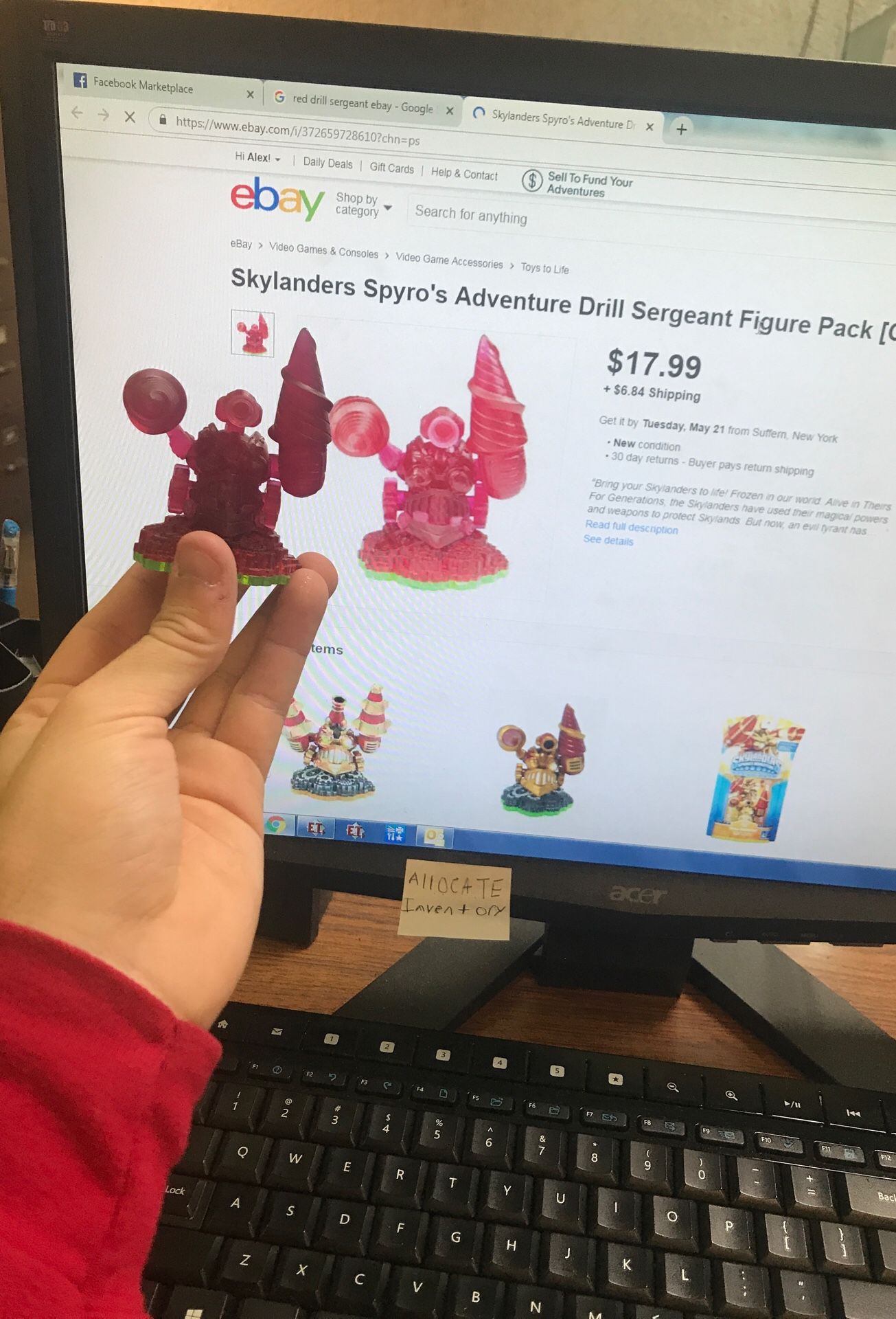 Red Drill Sergeant Skylander Character