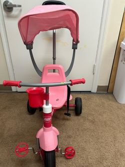 Radio Flyer Stroll 'N Trike - Pink: Steel Frame, Adjustable Seat, EVA Tires