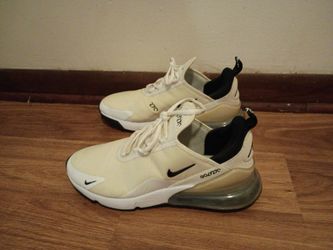Nike Air Max 270 White Black Spikeless Golf Shoes