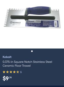 Kobalt 1/4 in. X 3/8in. 1/4in. Square Notch Trowel