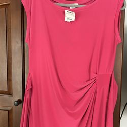 Hot Pink Wrap Dress. 