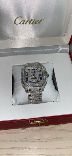 Blue Roman Dial Cartier Watch