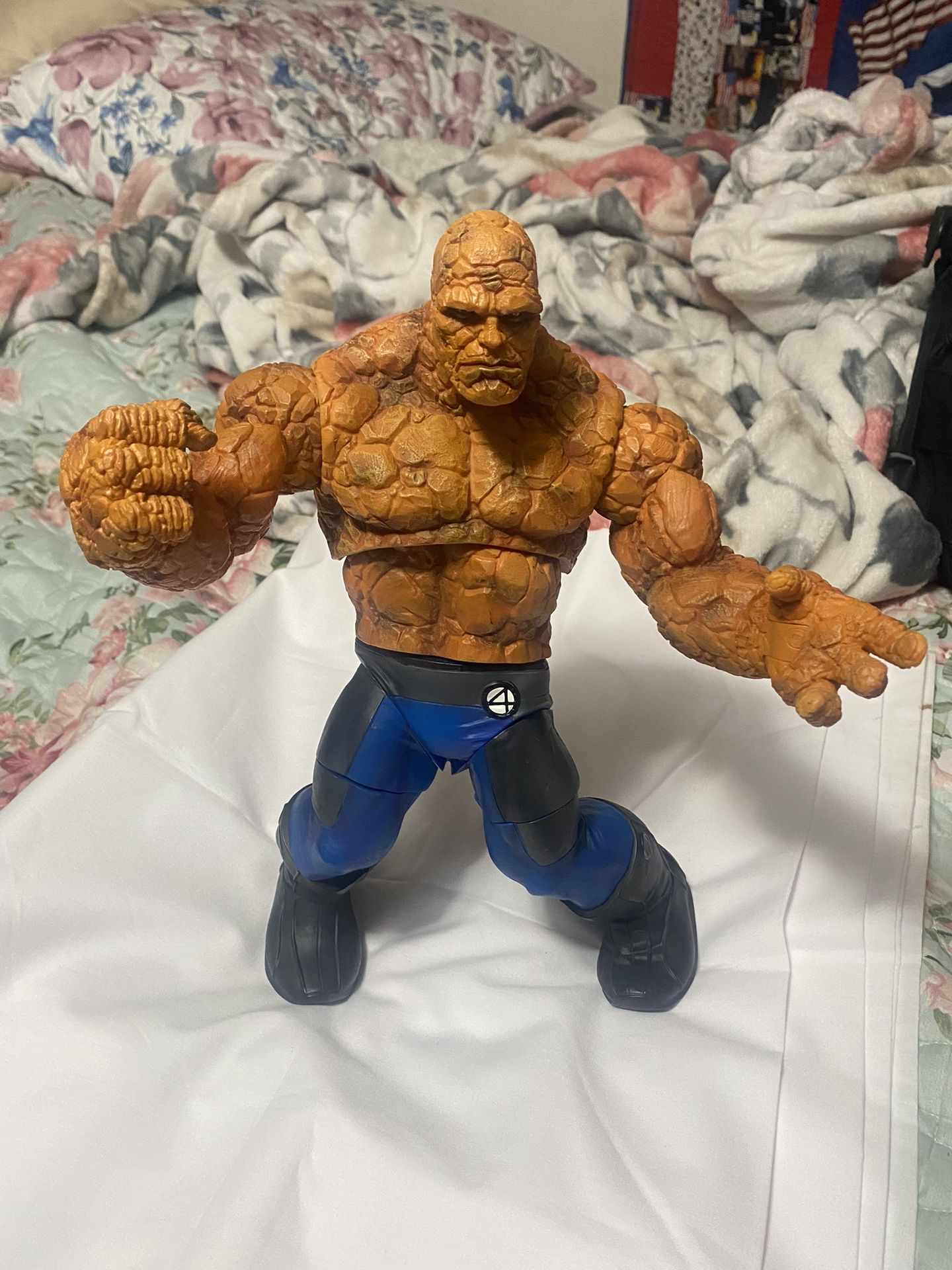 The Fantastic Four's Thing measures exactly 12 inches long, is in perfect condition, a great gift for this Christmas. I'm asking for $35 firm.