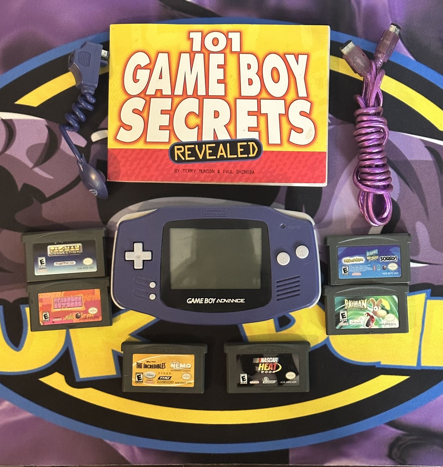 Nintendo Game Boy Advance GBA Indigo Purple Handheld Console AGB-001 - Tested