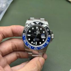 Black and blue watch