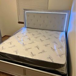 Queen Mattress With Box Spring, Bed Frame, Full Foam Mattress, Cash On Delivery
