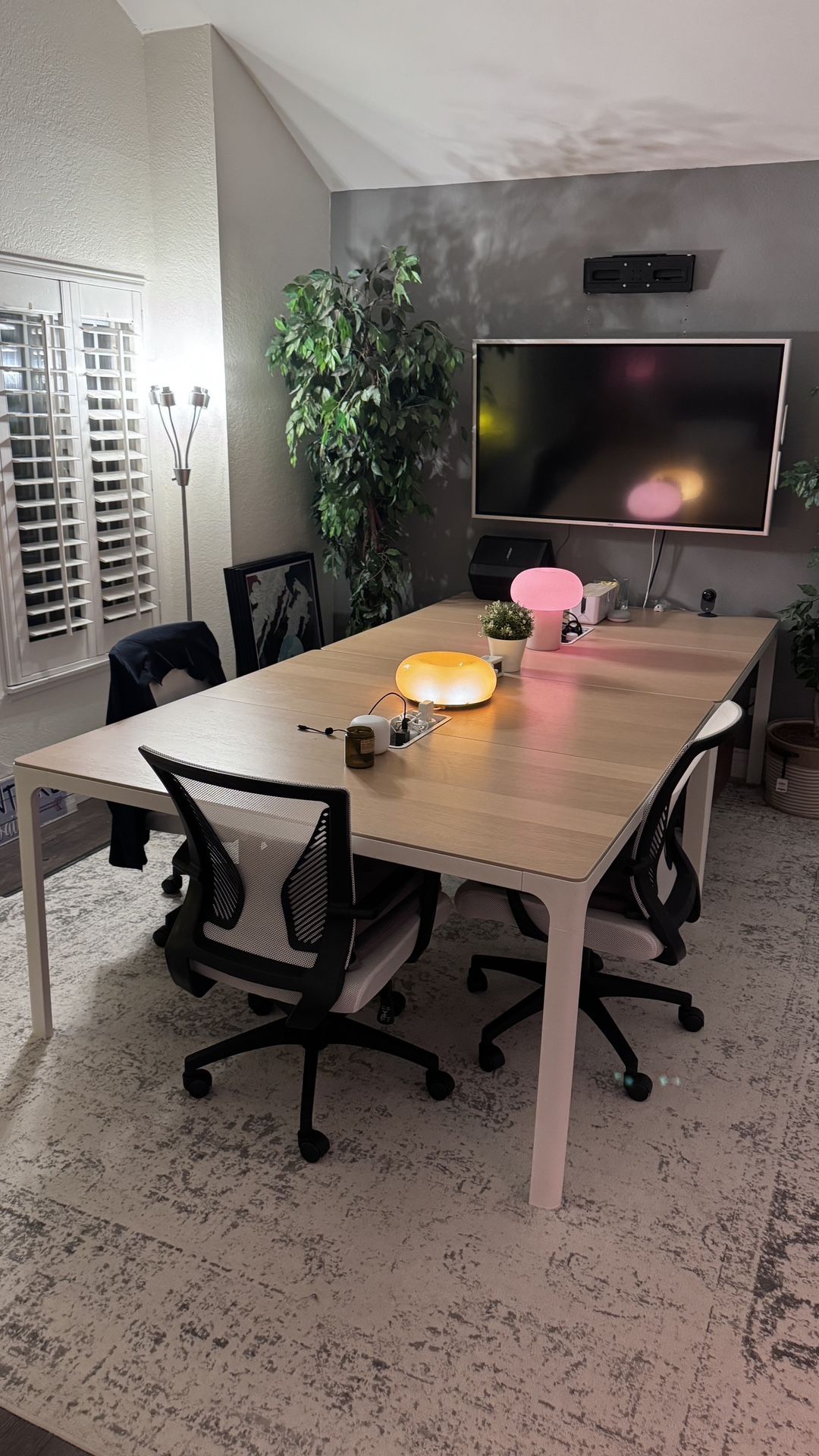 Square White oak conference table/desk (Originally $400 each)