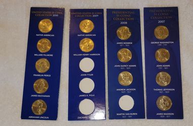 Rare U.S. Mint 2007-2010 Presidential $1 Dollar Coin Collection 14 coins