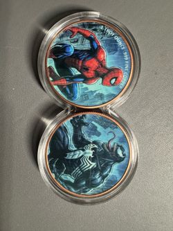 2 oz .999 Copper Spider-Man & Venom Double Round Set