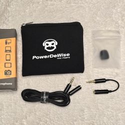 PowerDeWise Professional Grade Lavalier Microphone - Lav Mic for Camera Phone iPhone GoPro Video Recording ASMR - Small Noise Cancelling 3.5mm