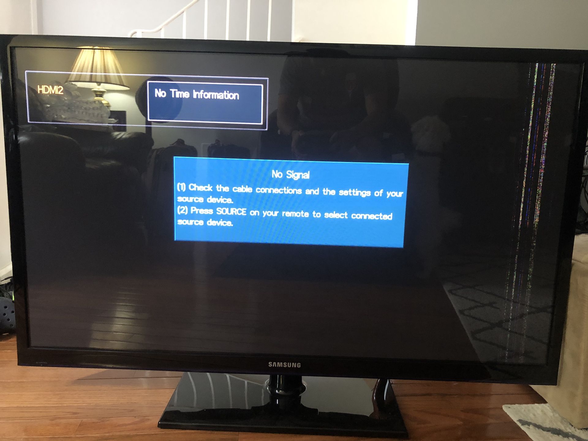 Samsung 51 inch plasma TV - fully functioning except with streaking
